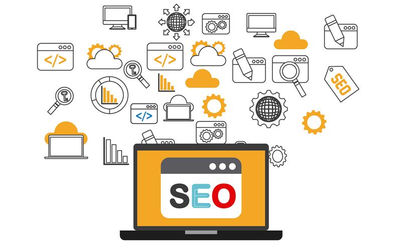 SEO agency illustration showing strategy and growth